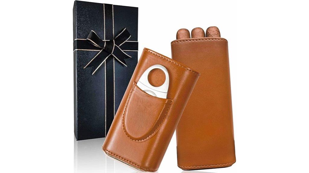 leather cigar travel set