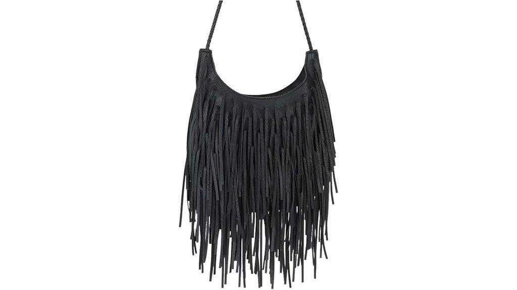 leather fringe handbag