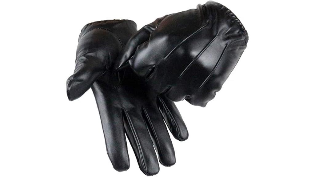 leather winter touchscreen gloves
