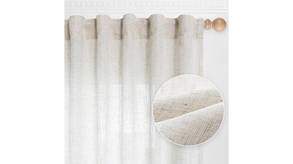 linen curtains for living