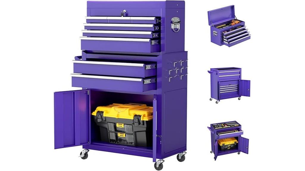 lockable 8 drawer tool chest