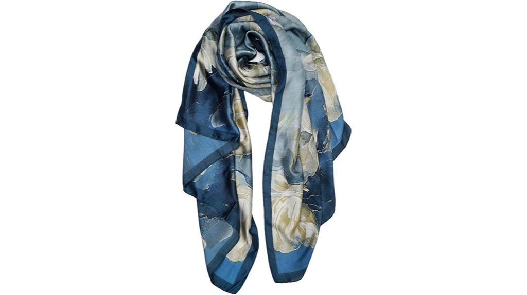 luxurious silk long scarf
