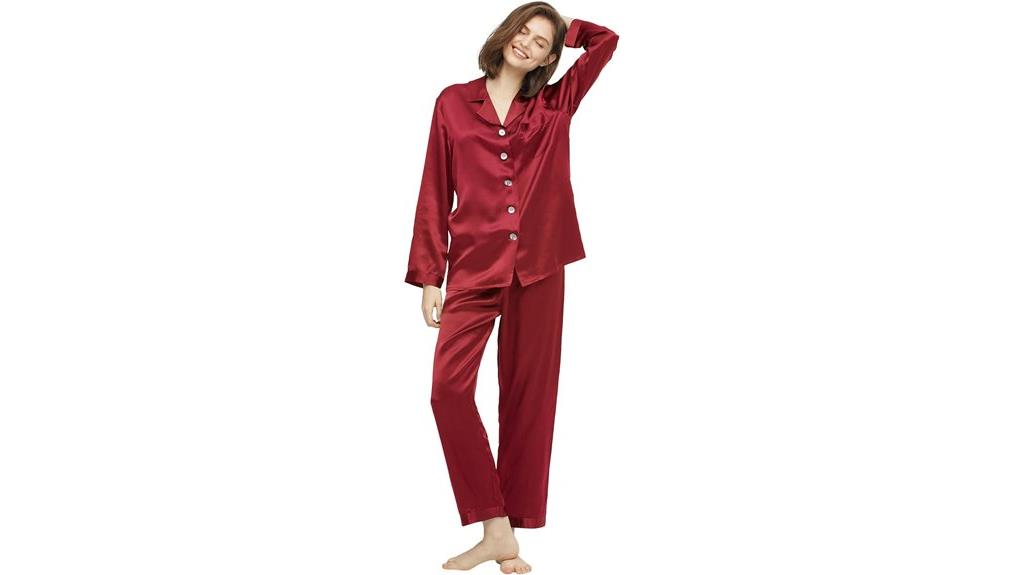 luxury silk pajamas women