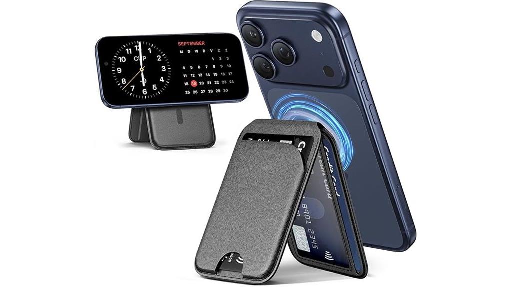 magnetic black iphone wallet