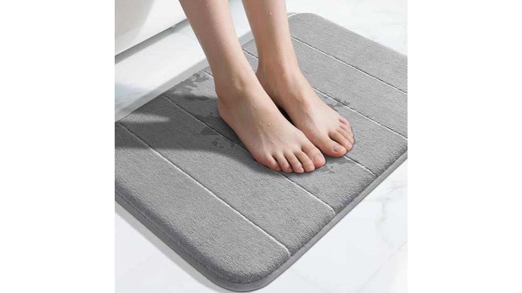 memory foam gray bath mat