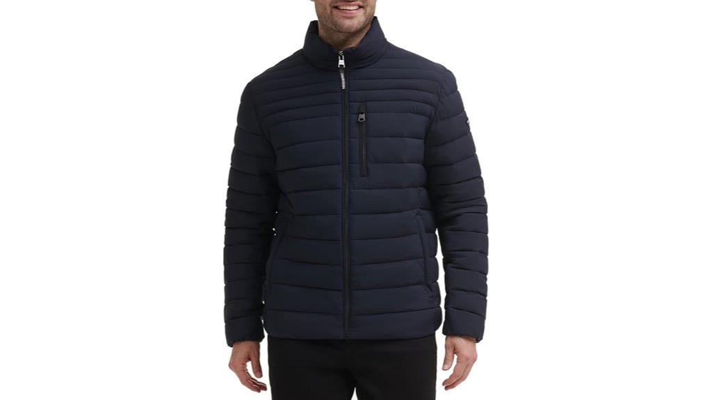 men s full zip puffer coat