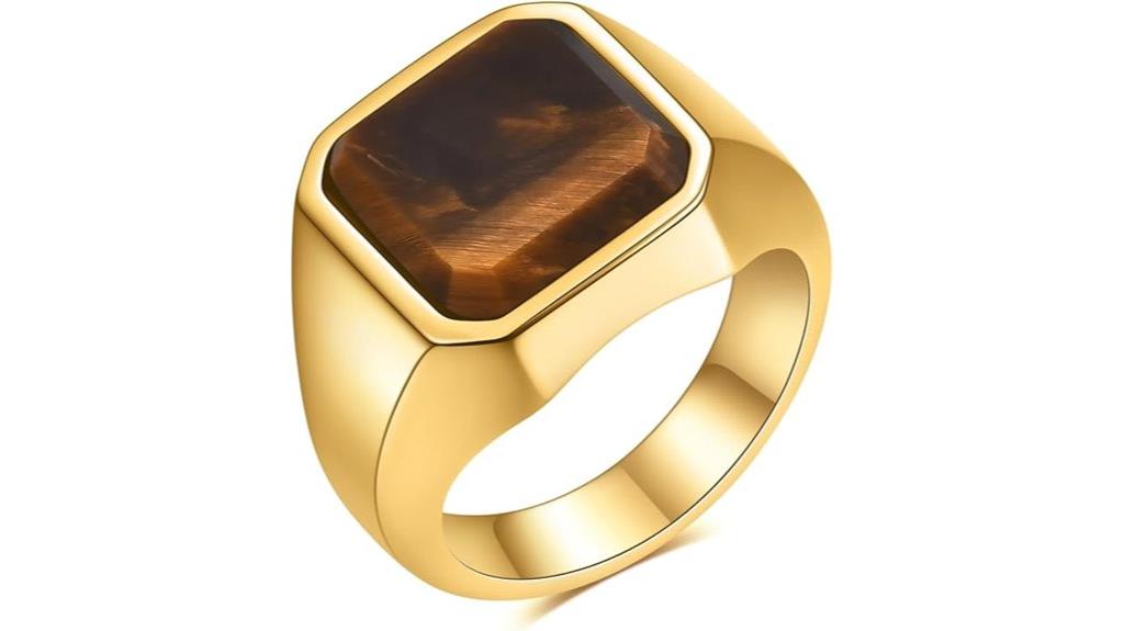 men s square signet ring