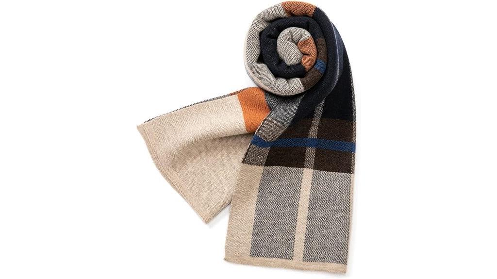 men s wool tartan scarf