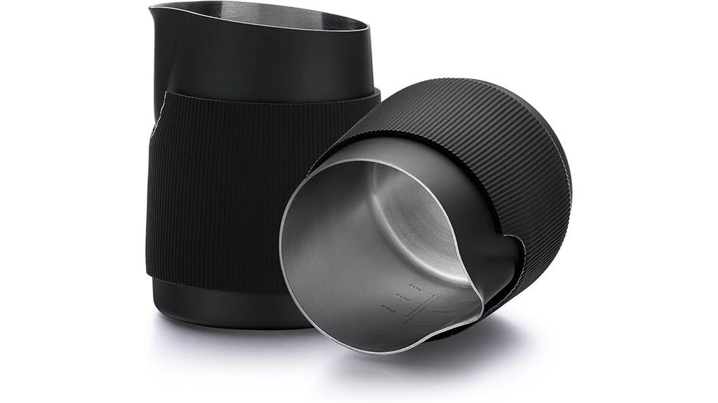 minimalist handleless milk pitcher