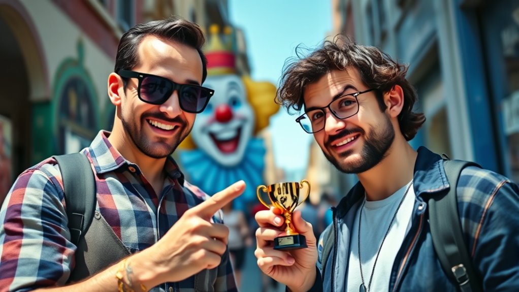 mocking through humor