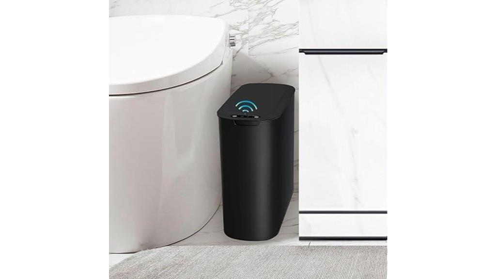 motion activated bathroom trash can