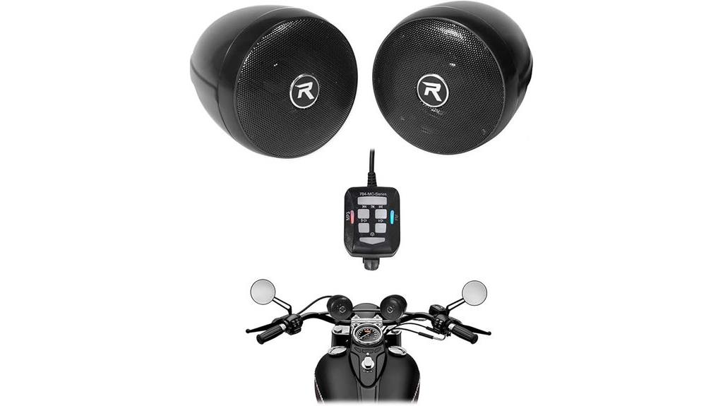 motorcycle handlebar bluetooth speakers