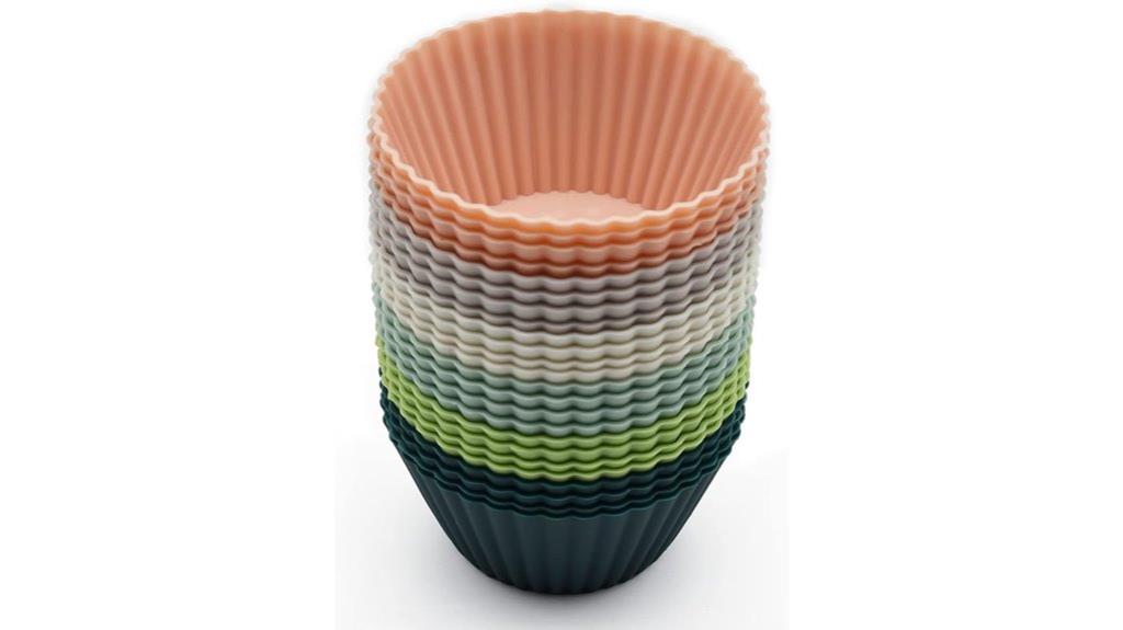 multicolor silicone cupcake cups