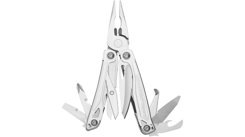 multitool with spring action pliers
