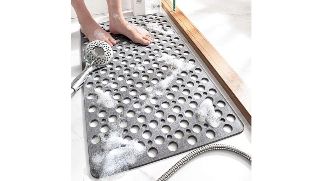 non slip bath mat with suction