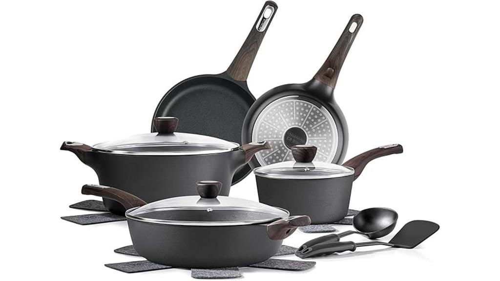 non stick 14 piece cookware set