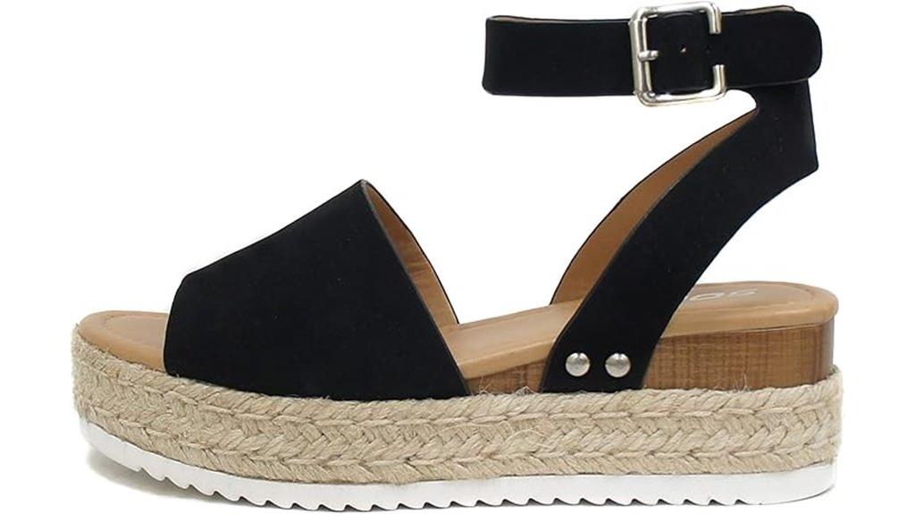 open toe espadrille wedge