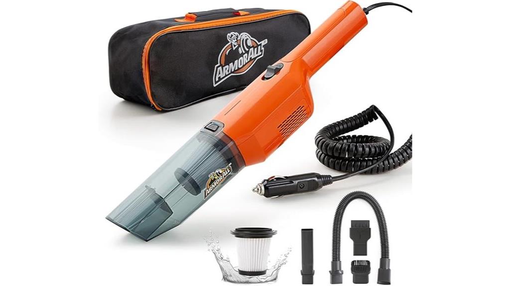 orange compact car vacuum