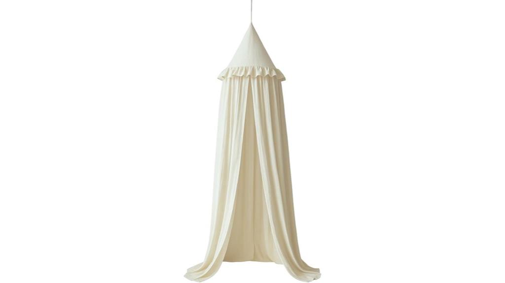 pastel ruffled kids canopy
