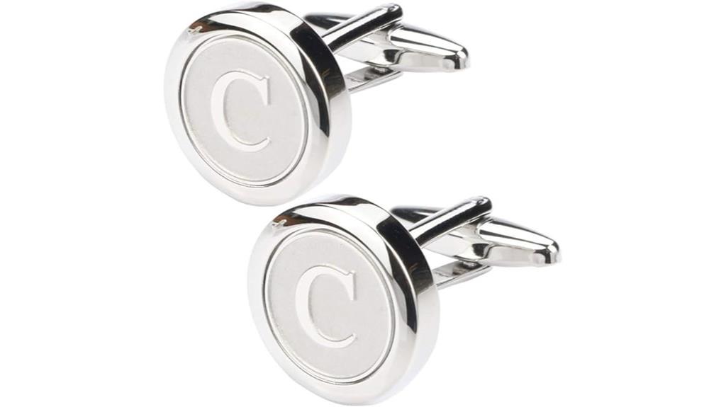 personalized men s letter cufflinks