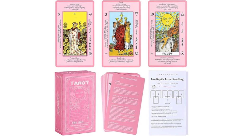 pink tarot card set
