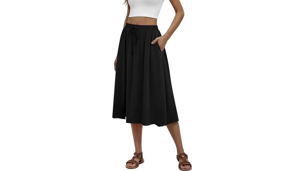 pleated summer skirt with pockets