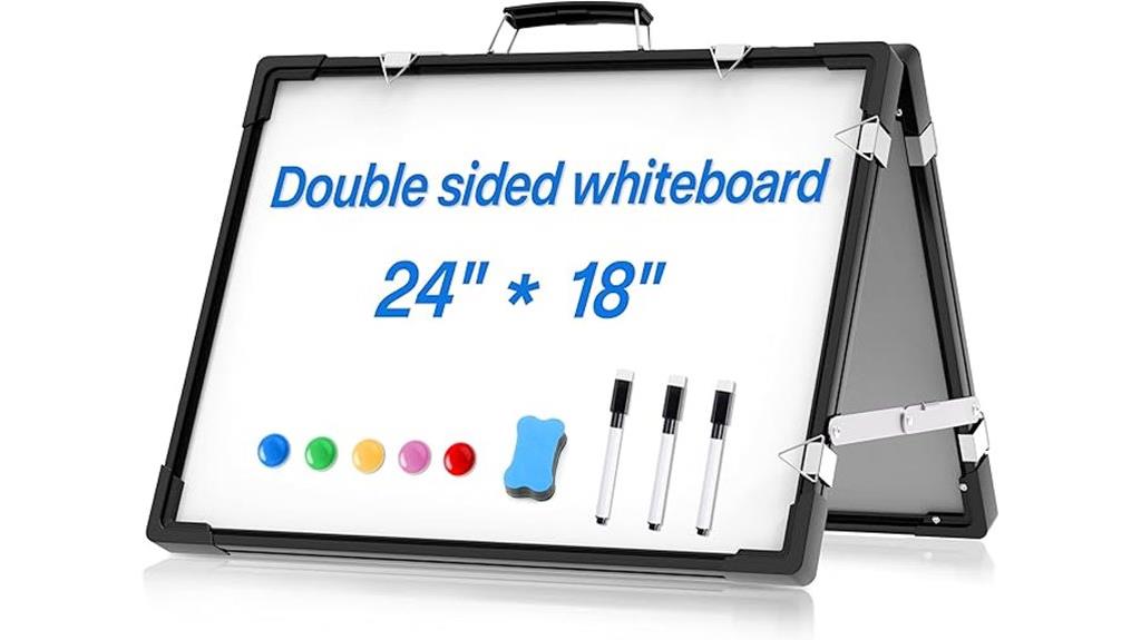 portable double sided whiteboard