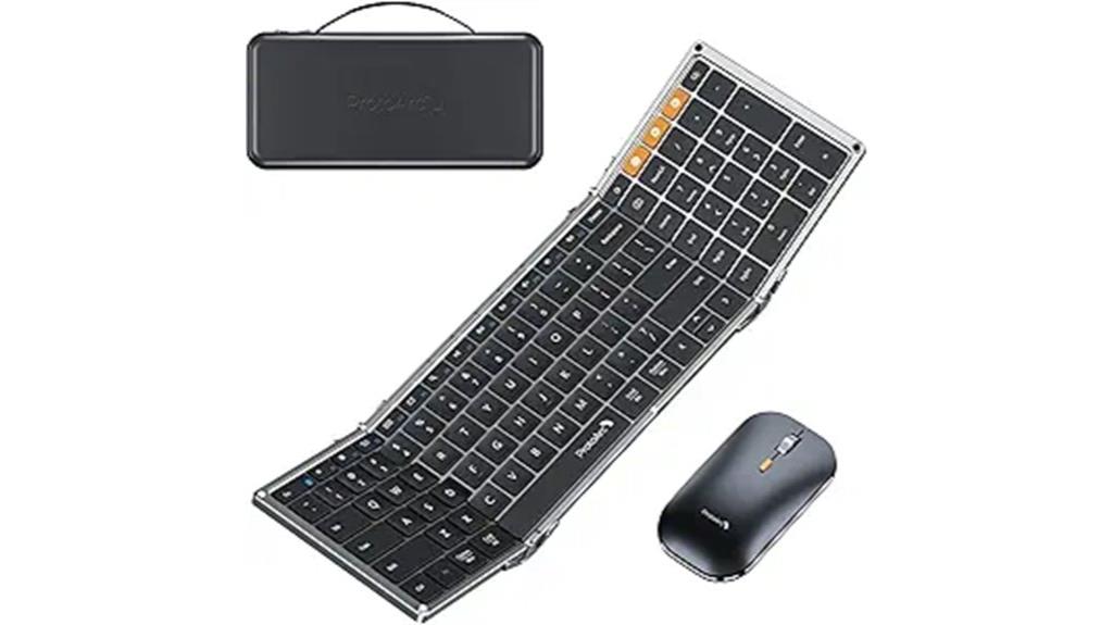 portable foldable keyboard mouse