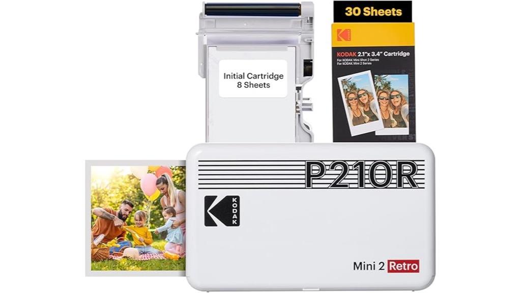 portable retro photo printer