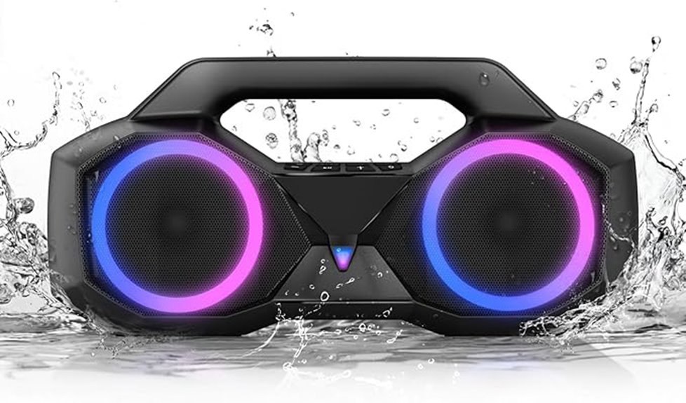 powerful waterproof rgb speaker
