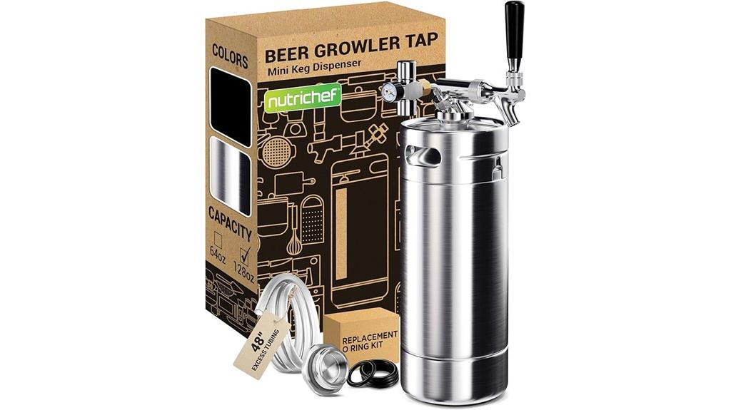 pressurized 128oz growler system