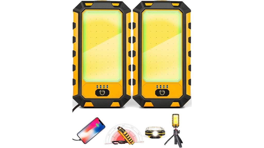 rechargeable orange magnetic work light