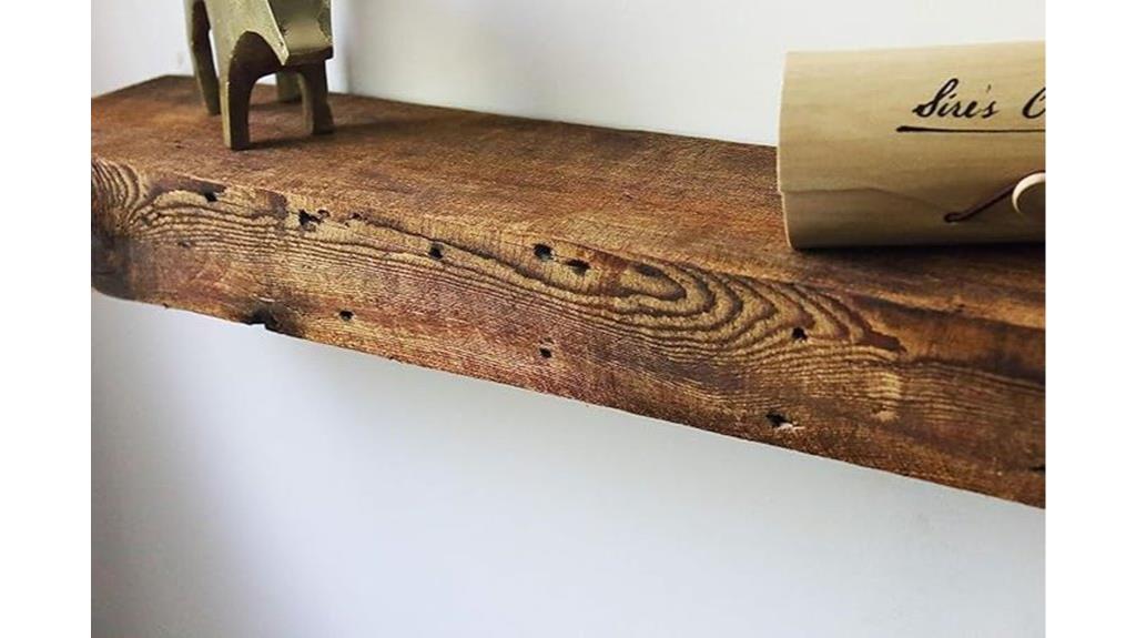 reclaimed wood wall shelf