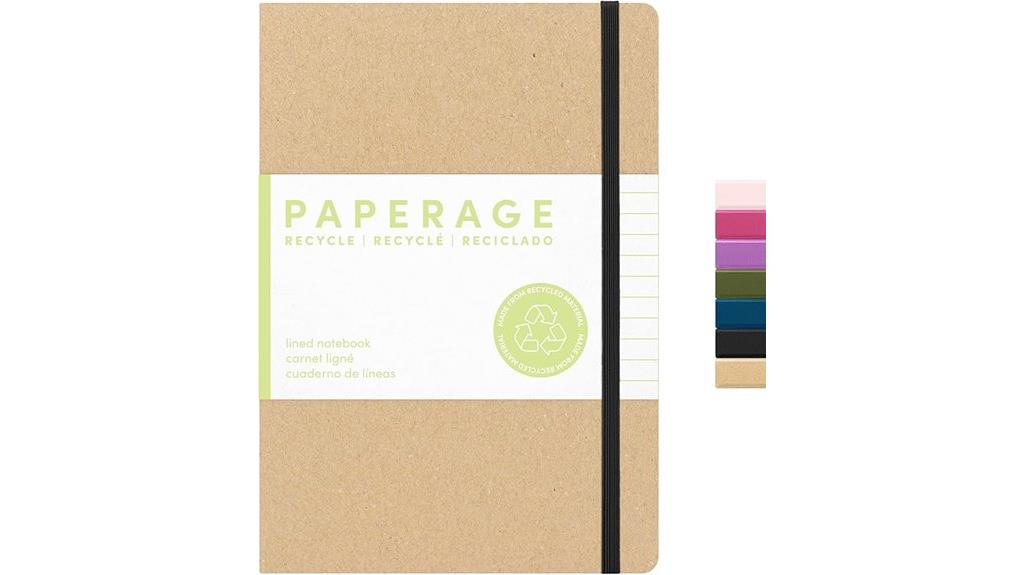 recycled kraft lined journal