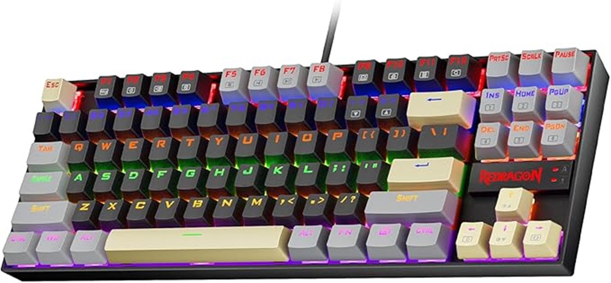 redragon 87 key led keyboard