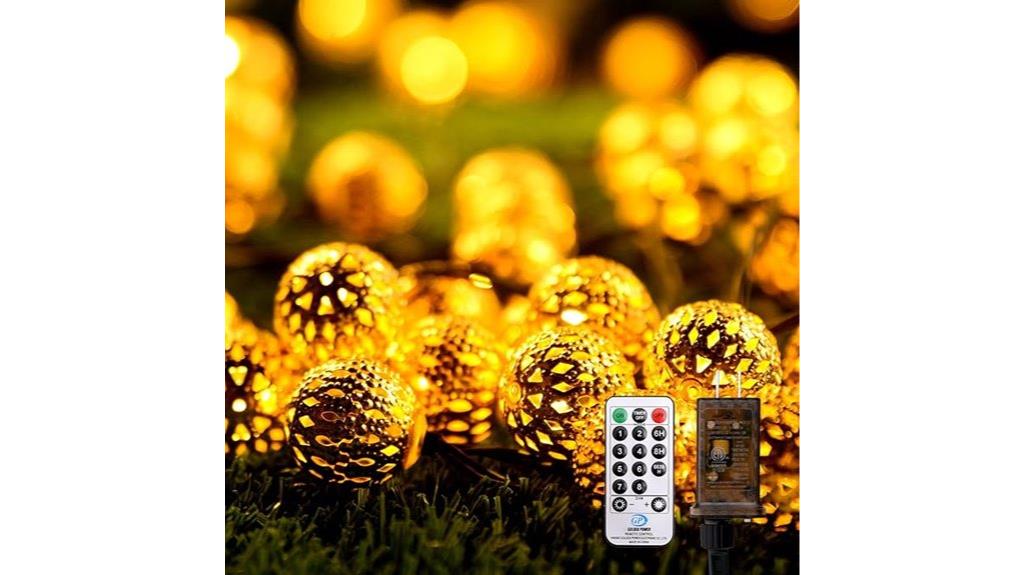 remote controlled moroccan string lights