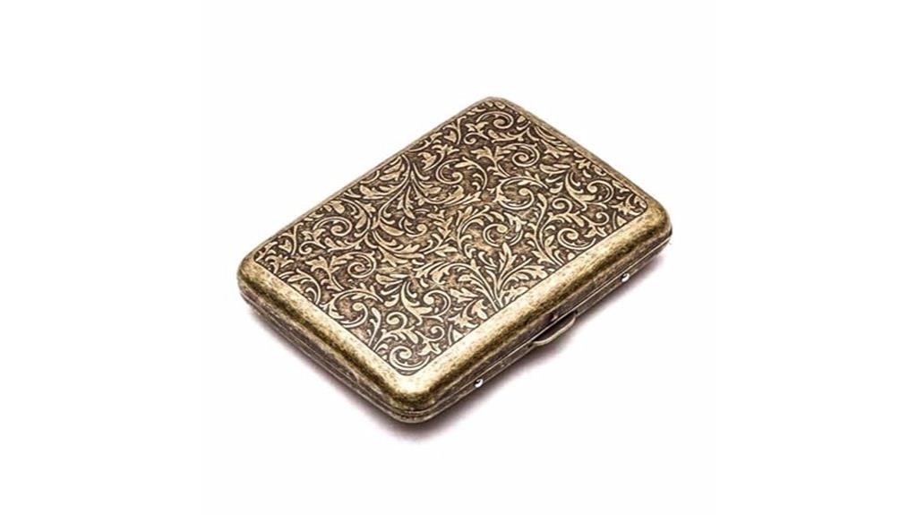 retro metal double sided cigarette case