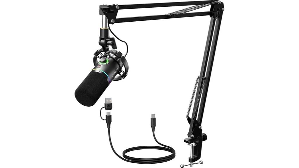 rgb lit dynamic microphone kit
