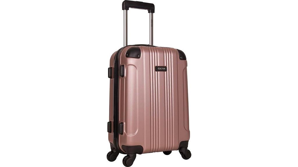 rose gold spinner luggage