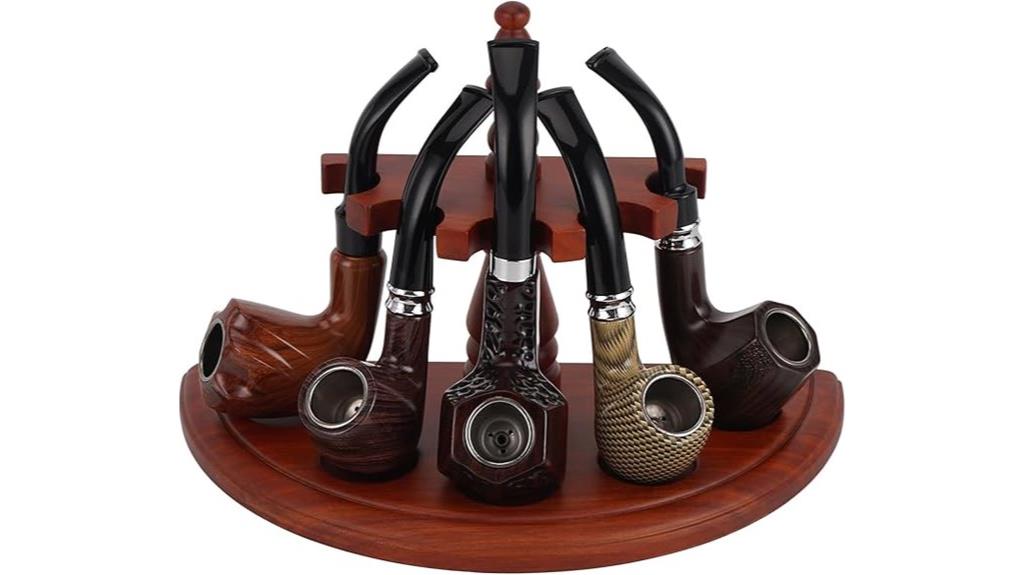 rosewood pipe stand