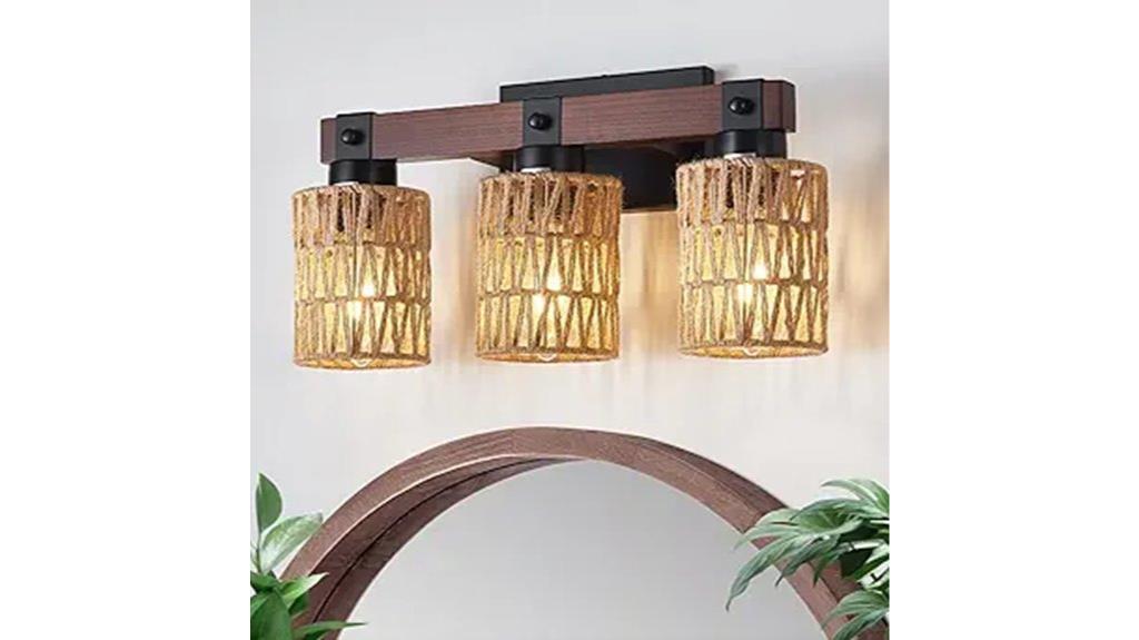 rustic bamboo woven shade