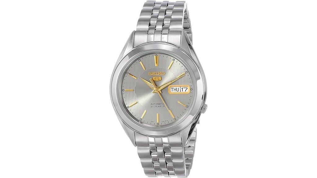 seiko 5 stainless steel watch