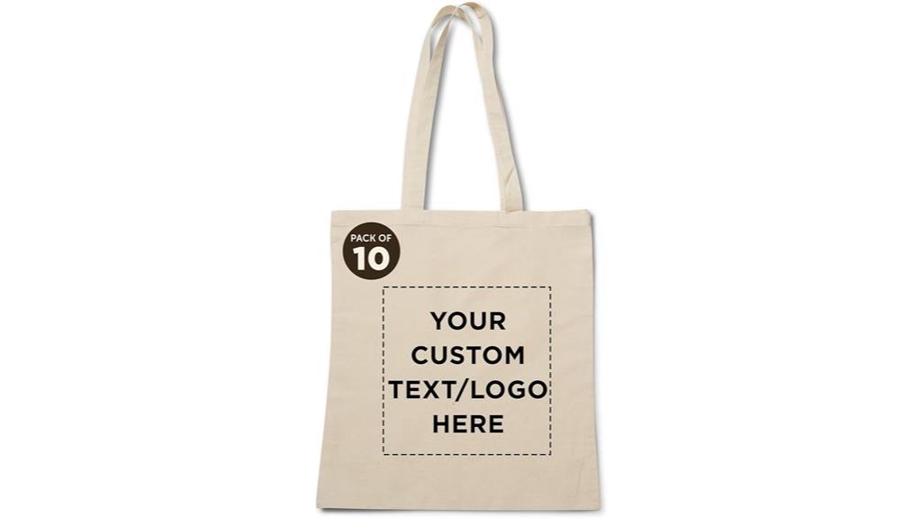 set of 10 cotton totes