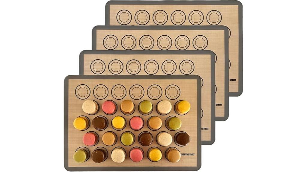 set of four silicone mats