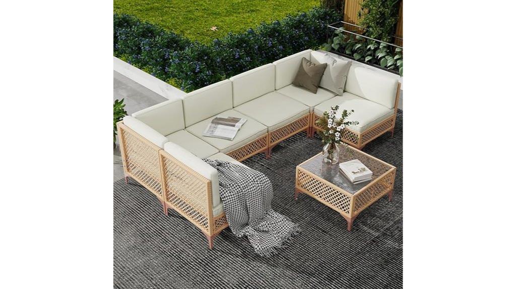 seven piece patio furniture