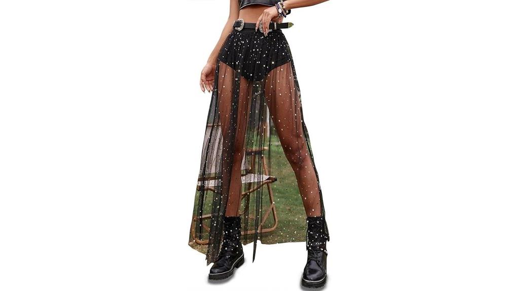 sheer mesh rave skirt