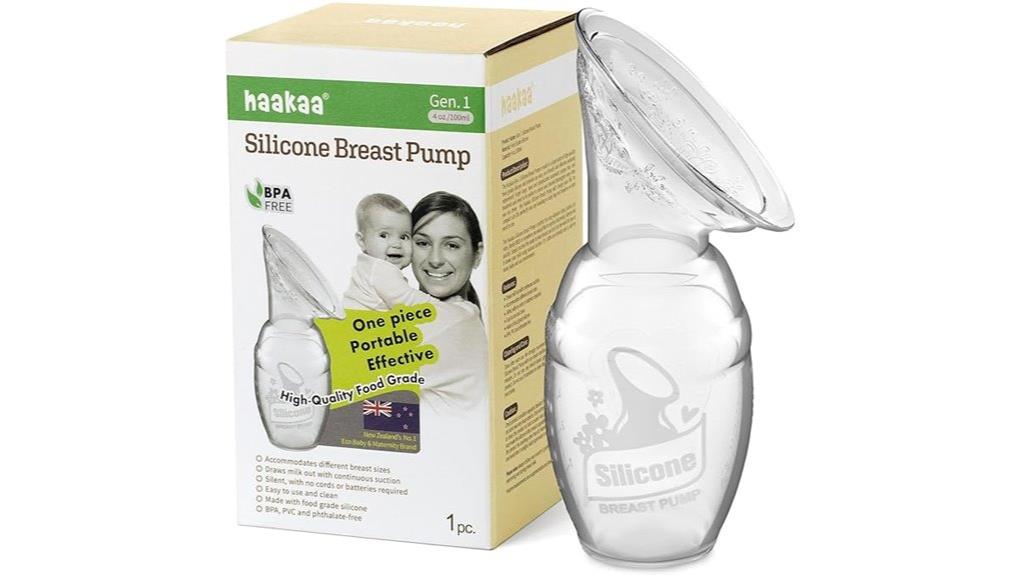 silicone 4oz breast pump