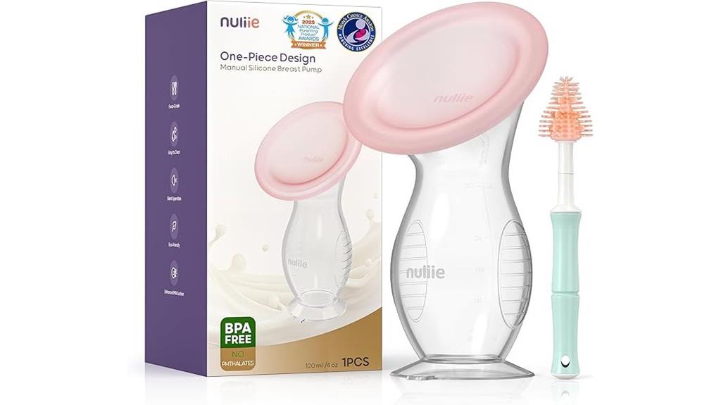 silicone handheld breast pump