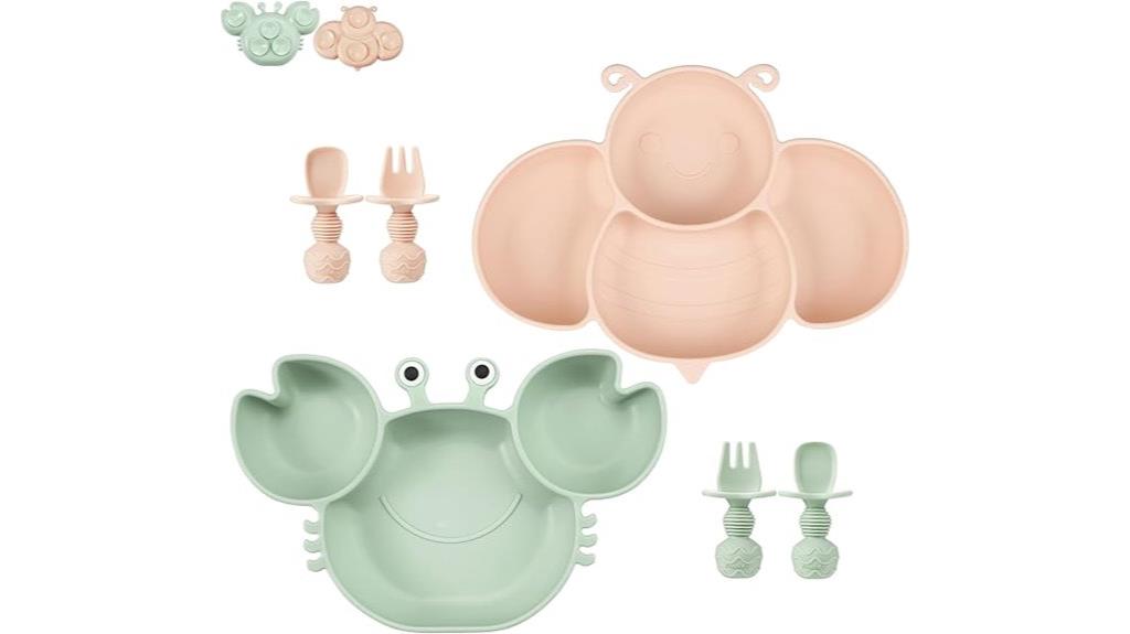 silicone toddler suction plates