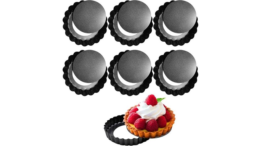 six mini tart pans